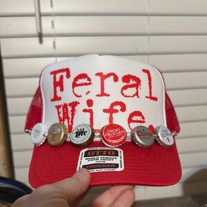 OTTO Red and White Baseball Hat Classic Design